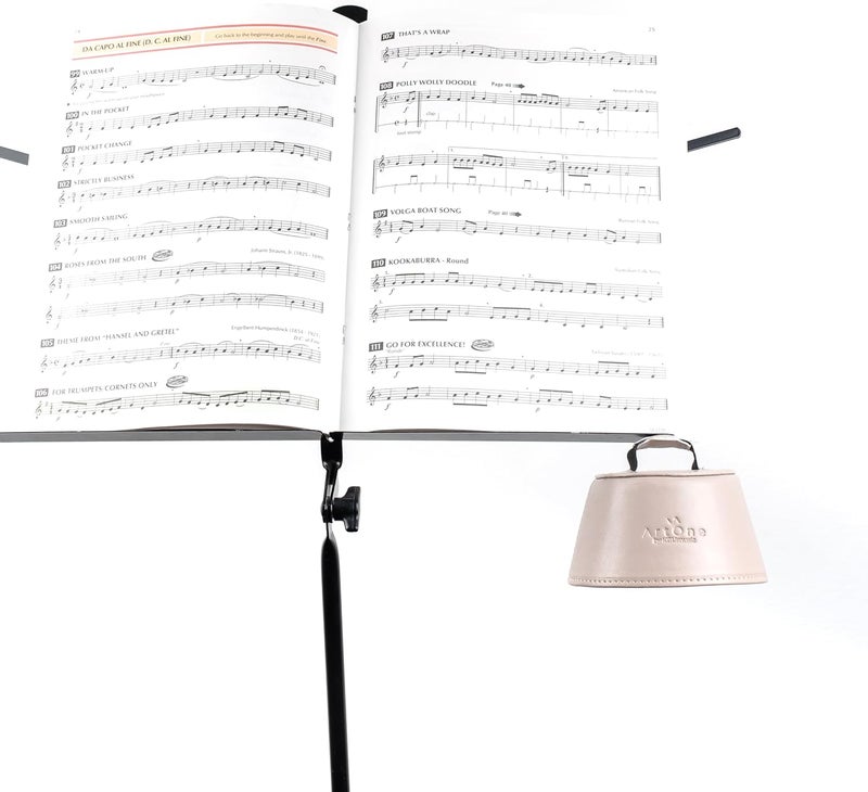 Artone TRUMPET PLUNGER MUTE with Handle. Lightweight Practice Mute. Magnetic Attachment. Faux Leather. Trumpet Accessory (Beige) - Image 2